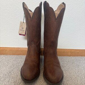 Ariat Women's Western Heritage R Toe  Naturally Distressed Brown